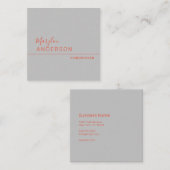 プロフェッショナル- ユニセックス スクエア名刺 (正面/裏面)