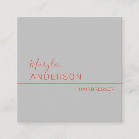 プロフェッショナル- ユニセックス スクエア名刺 (正面)