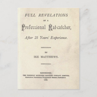 プロフェッショナル・ラットキャッチャーの完全な暴露 ポストカード