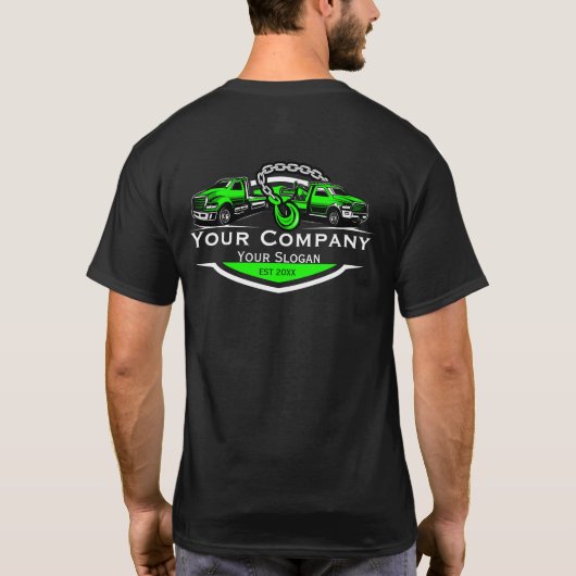 プロフェッショナル+レッカー会社+牽引サービス Tシャツ (裏面)