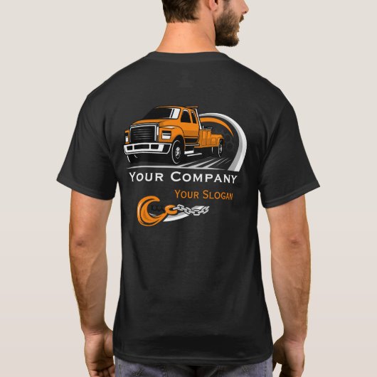 プロフェッショナル+レッカー会社、運搬サービス Tシャツ (裏面)