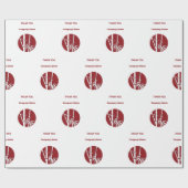 プロフェッショナル レッド カスタム ロゴ & サンクス ラッピング ラッピングペーパー (フラット)