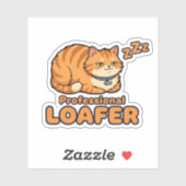 プロフェッショナル・ローファー 猫の寝顔が面白い シール (シート)
