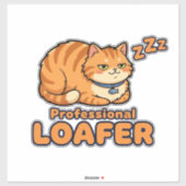 プロフェッショナル・ローファー 猫の寝顔が面白い シール (シート)