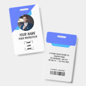 プロフェッショナル ワーカー フォト ID バッジ (正面＆裏面)