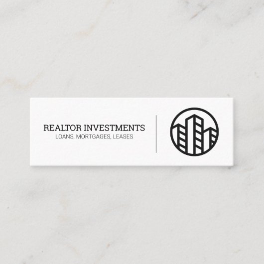 プロフェッショナル | 不動産仲介業者投資家 スキニー名刺 (正面)