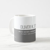 プロフェッショナル(事業)半灰色ハーフホワイトコーヒー コーヒーマグカップ (正面左)