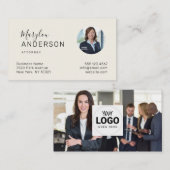 プロフェッショナル(写真の挿入ユニセックス) - 名刺 (正面/裏面)