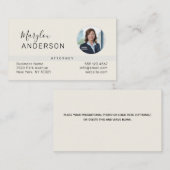 プロフェッショナル（写真の挿入） ユニセックス – 名刺 (正面/裏面)