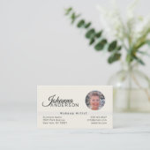 プロフェッショナル（写真の挿入） ユニセックス – 名刺 (スタンド正面)