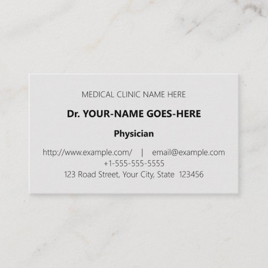 プロフェッショナル、医療専門業者名刺 名刺 (正面)