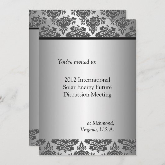 プロフェッショナル,国際的会社会議 招待状 (正面/裏面)