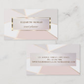 プロフェッショナル、幾何モダン、金ゴールドフレーム 名刺 (正面/裏面)