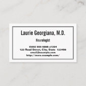 プロフェッショナル&普通神経科医の名刺 名刺 (正面)