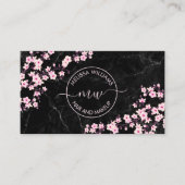 プロフェッショナル 桜 ブラックマーブル 名刺 (正面)