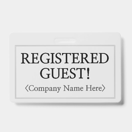 プロフェッショナル「登録ゲスト！」 バッジ (Front)