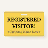 プロフェッショナル「登録訪問者！」 バッジ (正面)