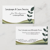 プロフェッショナル、緑の枝、景色の自然 名刺 (正面/裏面)