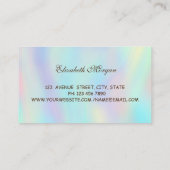 プロフェッショナル,花柄ミキサー,ホログラフィック料理 名刺 (裏面)