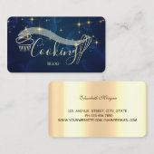 プロフェッショナル,金ゴールド星,ウィスク,カップケーキ,料理 名刺 (正面/裏面)