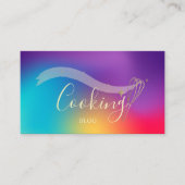 プロフェッショナル、金ゴールド星、ウィスク、料理ホログラフィック 名刺 (正面)