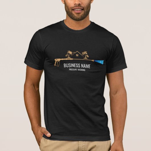 プロフェッショナル 高圧洗浄 パワー 男性的 Tシャツ (正面)