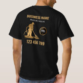 プロフェッショナル 高圧洗浄 洗浄 ルーフ Tシャツ (裏面)