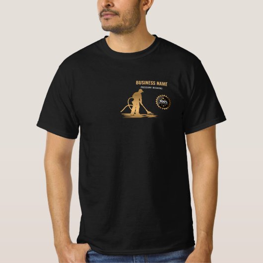 プロフェッショナル 高圧洗浄 洗浄 ルーフ Tシャツ (正面)