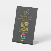 プロフェッショナル Google レビュー QRコード ビジネス ロゴ 台座サイン (正面)