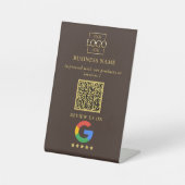 プロフェッショナル Google レビュー QRコード ビジネス ロゴ 台座サイン (正面)