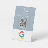 プロフェッショナル Google レビュー QRコード ビジネス ロゴ 台座サイン (正面)