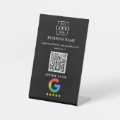 プロフェッショナル Google レビュー QRコード ビジネス ロゴ 台座サイン (正面)