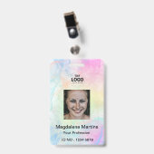 プロフェッショナル ID カード インクの飛沫 バッジ (正面 （クリップ付）)