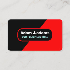 プロフェッショナル（QRコード）モダン明るい赤と黒 名刺