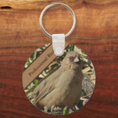 プロフェッショナルBIrder Small Brown Towheeフォトバード キーホルダー (正面)