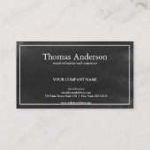 プロフェッショナルBlackboard木目素朴大工 名刺 (裏面)