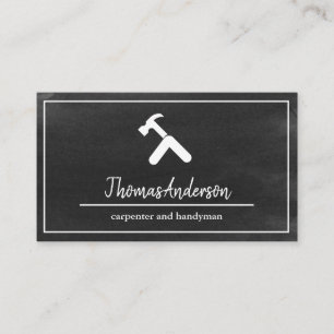 プロフェッショナルBlackboard木目素朴大工 名刺