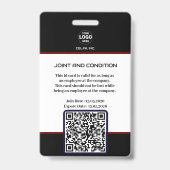 プロフェッショナルBlackSecurityページ：写真&会社 バッジ (裏面)