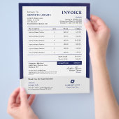 プロフェッショナルBlue Business請求書販売型枠 チラシ (手)