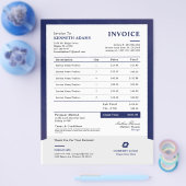 プロフェッショナルBlue Business請求書販売型枠 チラシ (シングル)