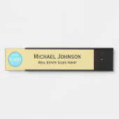 プロフェッショナルBusiness Officeロゴ名の追加タイトル サインプレート (正面)