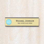 プロフェッショナルBusiness Officeロゴ名の追加タイトル サインプレート (正面)