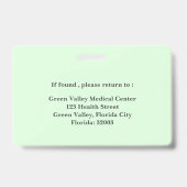 プロフェッショナルCNA IDまたは名前 バッジ (Back)