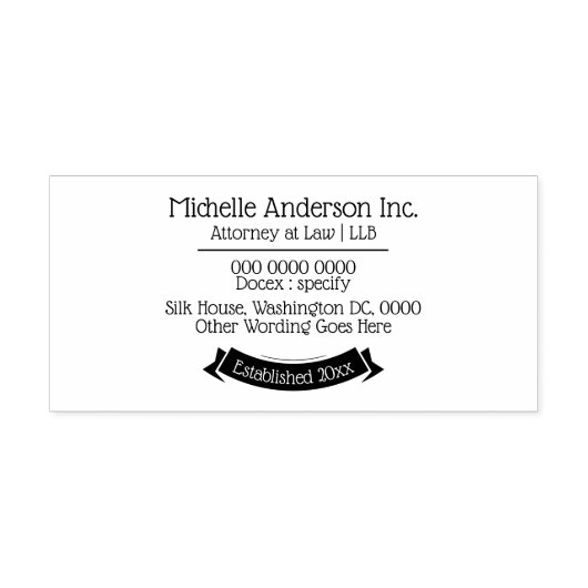 プロフェッショナルDIYビジネス名アドレスバナー セルフインキングスタンプ (デザイン)