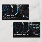 プロフェッショナルDJおよびVJミュージシャンヘッドフォン 名刺 (正面/裏面)