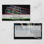 プロフェッショナルDJおよびVJ名刺 名刺 (正面/裏面)