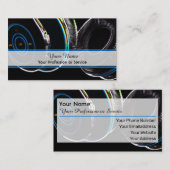 プロフェッショナルDJおよびVJ名刺 名刺 (正面/裏面)