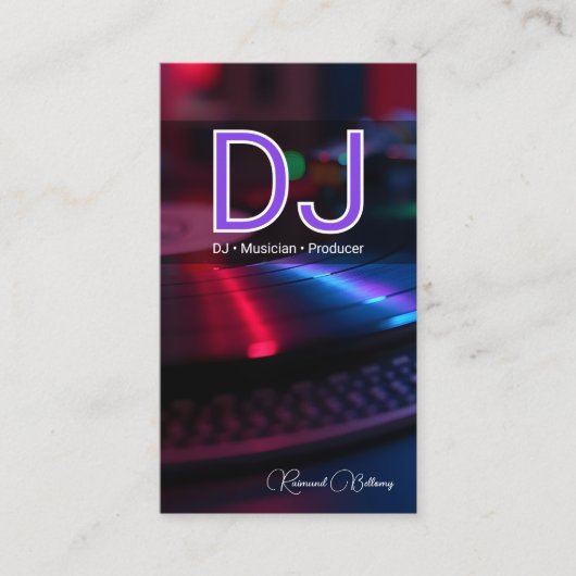 プロフェッショナルDJターンテーブル 名刺 (正面)