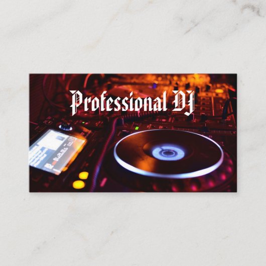 プロフェッショナルDJ 名刺 (正面)