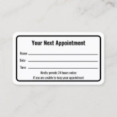プロフェッショナルDr.Officeアポイントメントリマインダーカード 予約カード (正面)